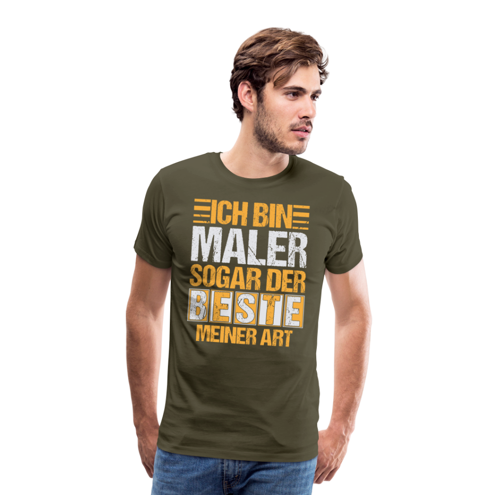 Ich bin Maler lustiges Premium T-Shirt Herren - Khaki