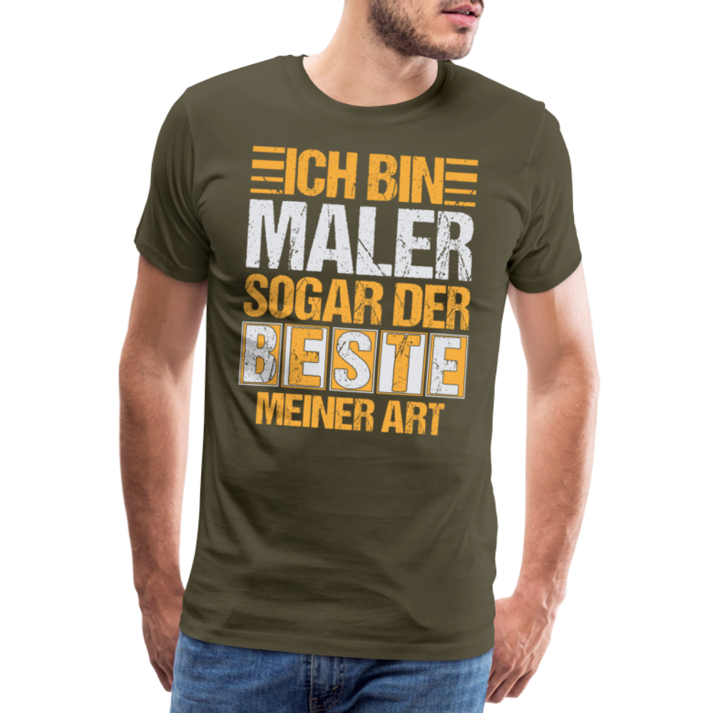 Ich bin Maler lustiges Premium T-Shirt Herren - Khaki