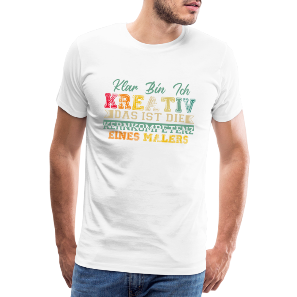 Maler Kreativ Kernkompetenz lustiges Premium T-Shirt Herren - Weiß