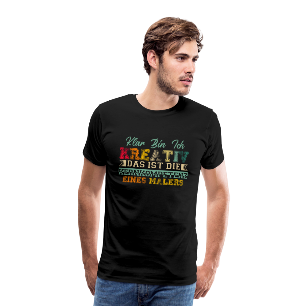 Maler Kreativ Kernkompetenz lustiges Premium T-Shirt Herren - Schwarz