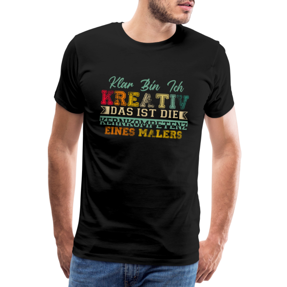 Maler Kreativ Kernkompetenz lustiges Premium T-Shirt Herren - Schwarz