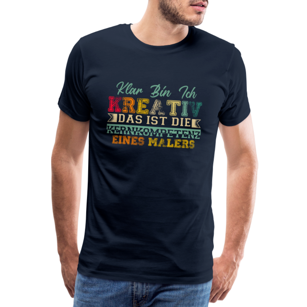 Maler Kreativ Kernkompetenz lustiges Premium T-Shirt Herren - Navy