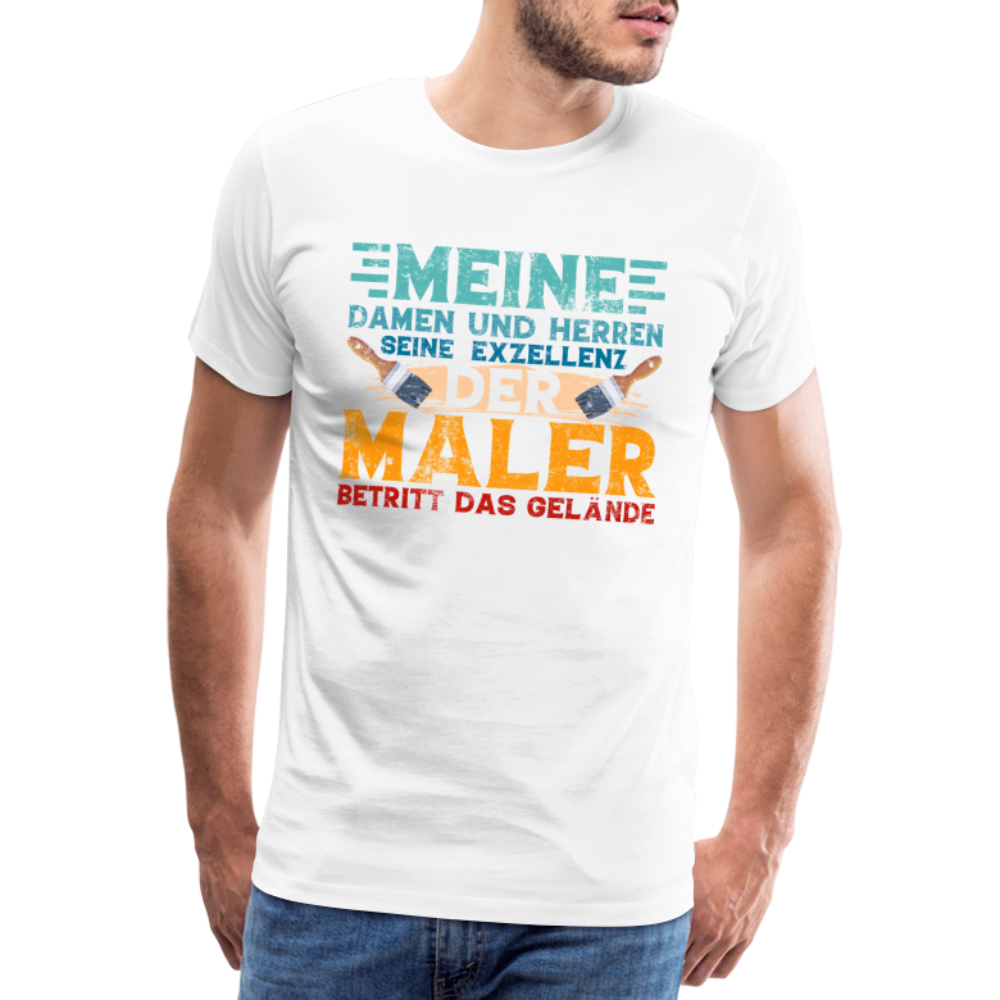 Maler Exzellenz lustiges Premium T-Shirt Herren - Weiß