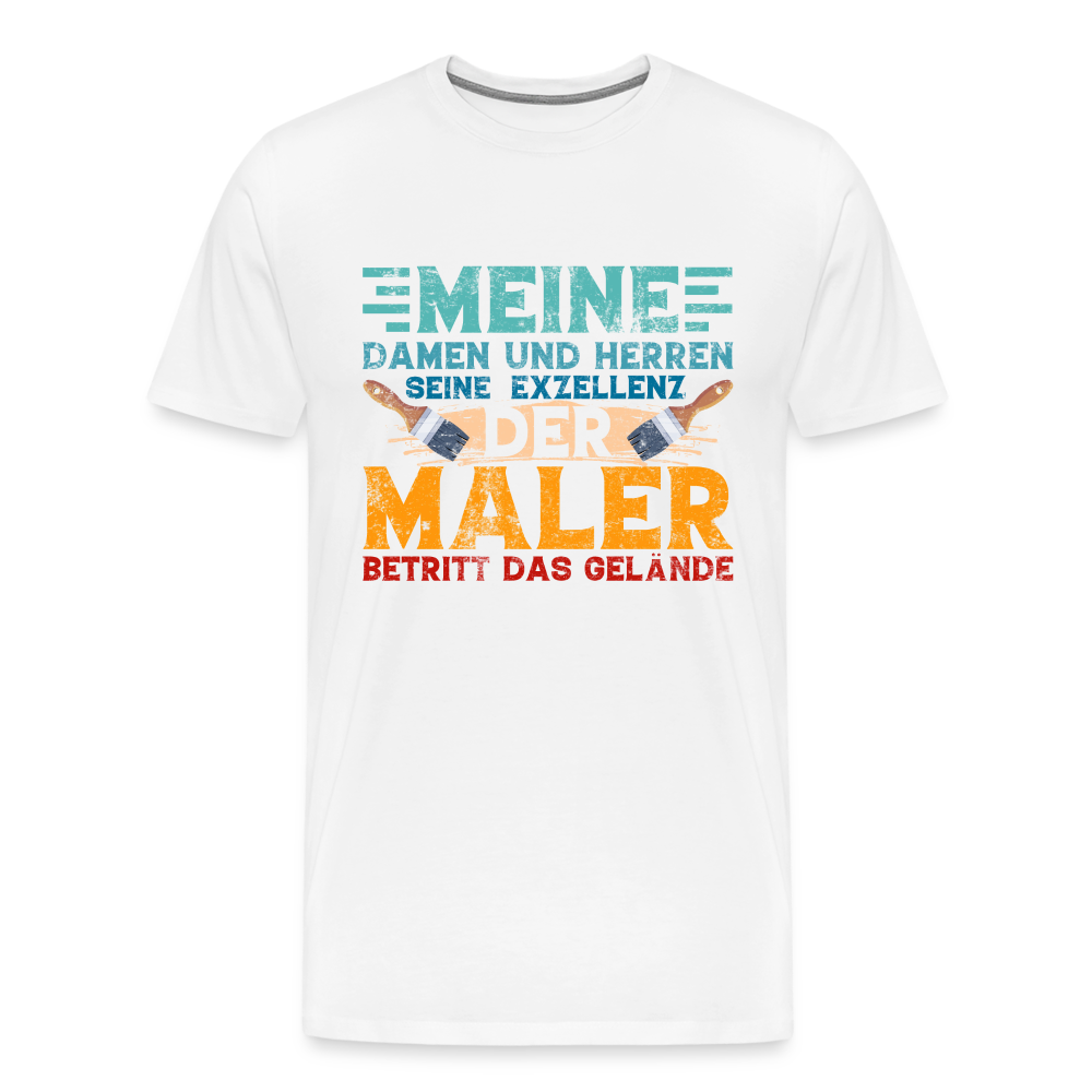 Maler Exzellenz lustiges Premium T-Shirt Herren - Weiß