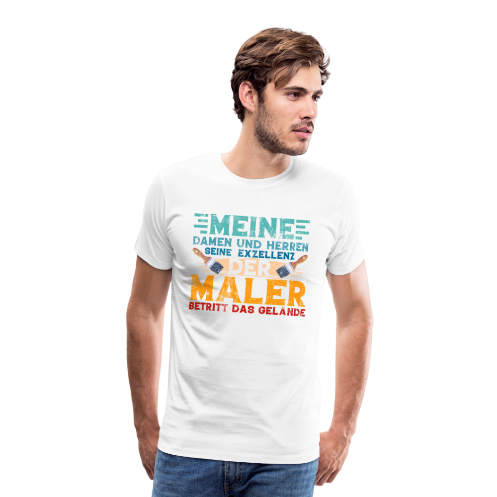 Maler Exzellenz lustiges Premium T-Shirt Herren - Weiß