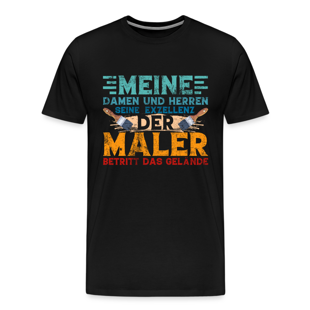 Maler Exzellenz lustiges Premium T-Shirt Herren - Schwarz