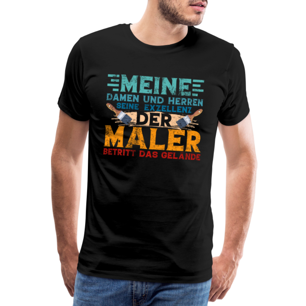 Maler Exzellenz lustiges Premium T-Shirt Herren - Schwarz