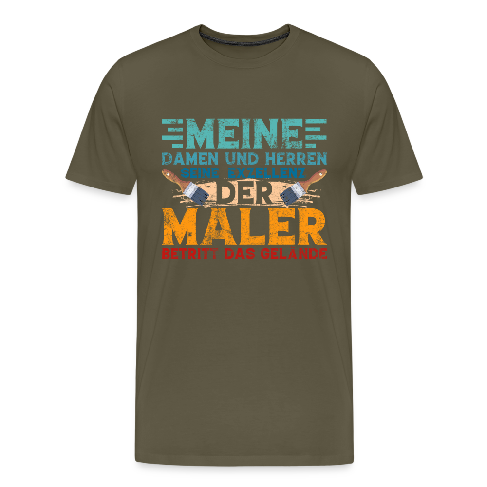 Maler Exzellenz lustiges Premium T-Shirt Herren - Khaki