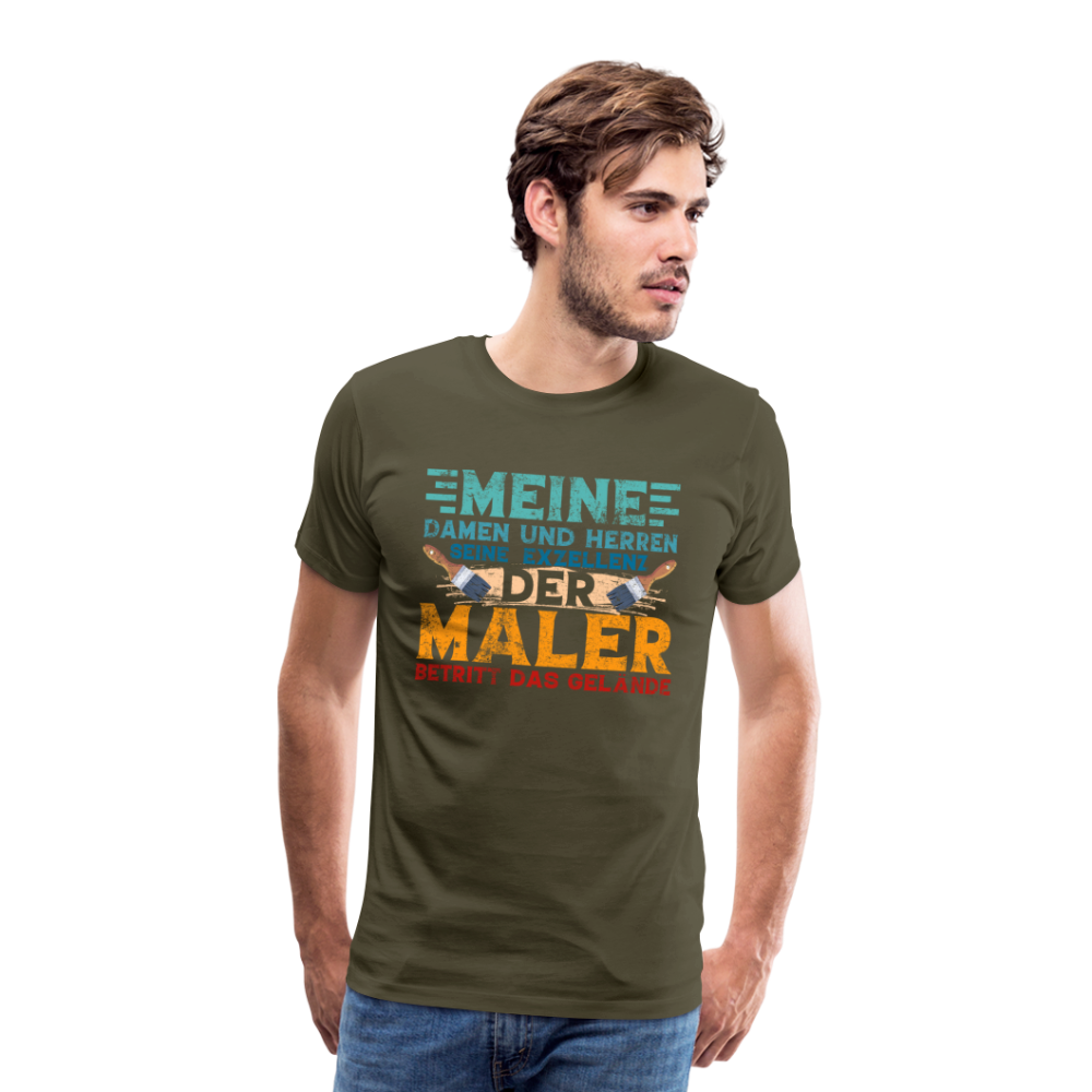 Maler Exzellenz lustiges Premium T-Shirt Herren - Khaki