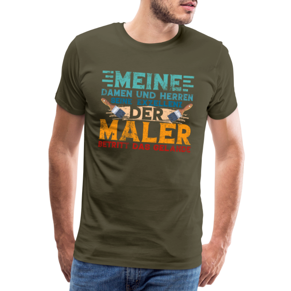 Maler Exzellenz lustiges Premium T-Shirt Herren - Khaki