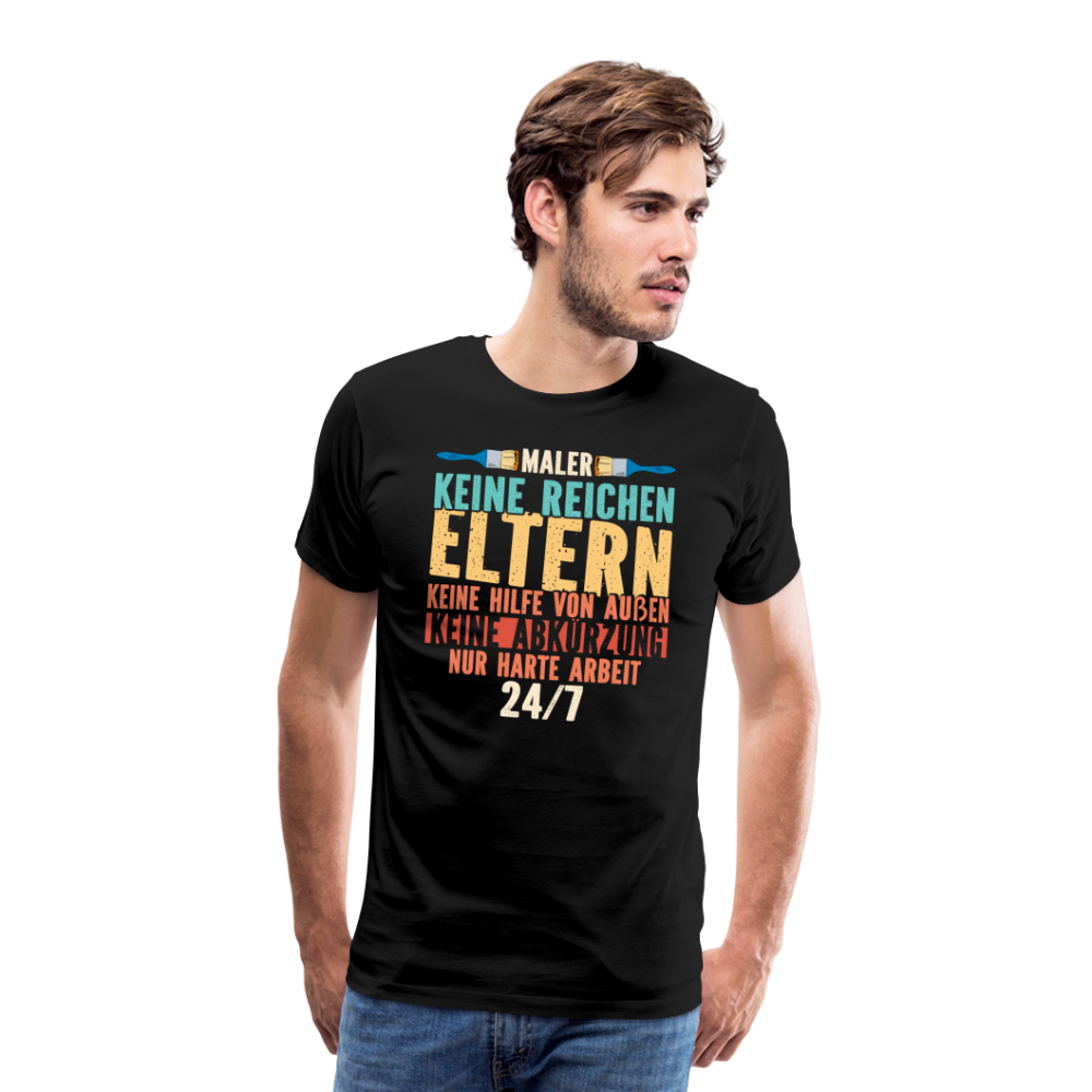 Maler keine reichen Eltern lustiges Premium T-Shirt Herren - Schwarz