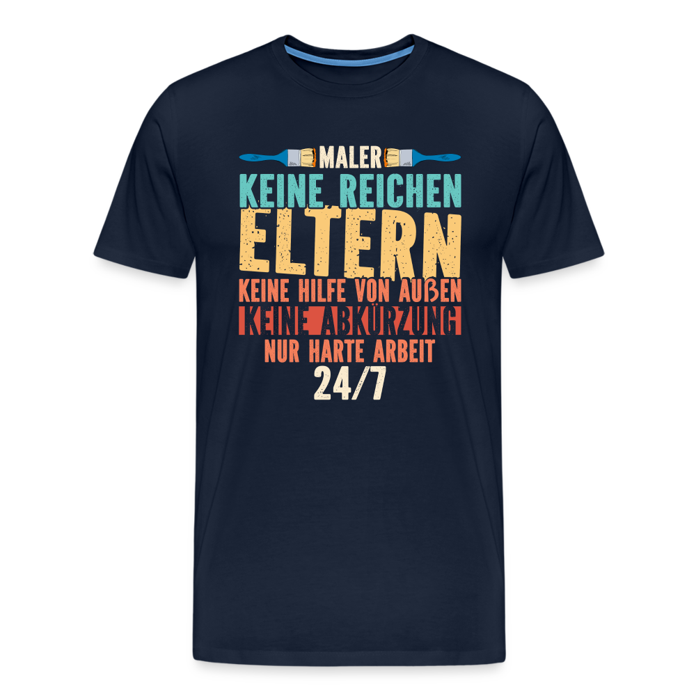 Maler keine reichen Eltern lustiges Premium T-Shirt Herren - Navy