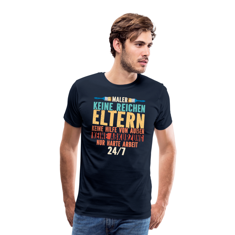 Maler keine reichen Eltern lustiges Premium T-Shirt Herren - Navy