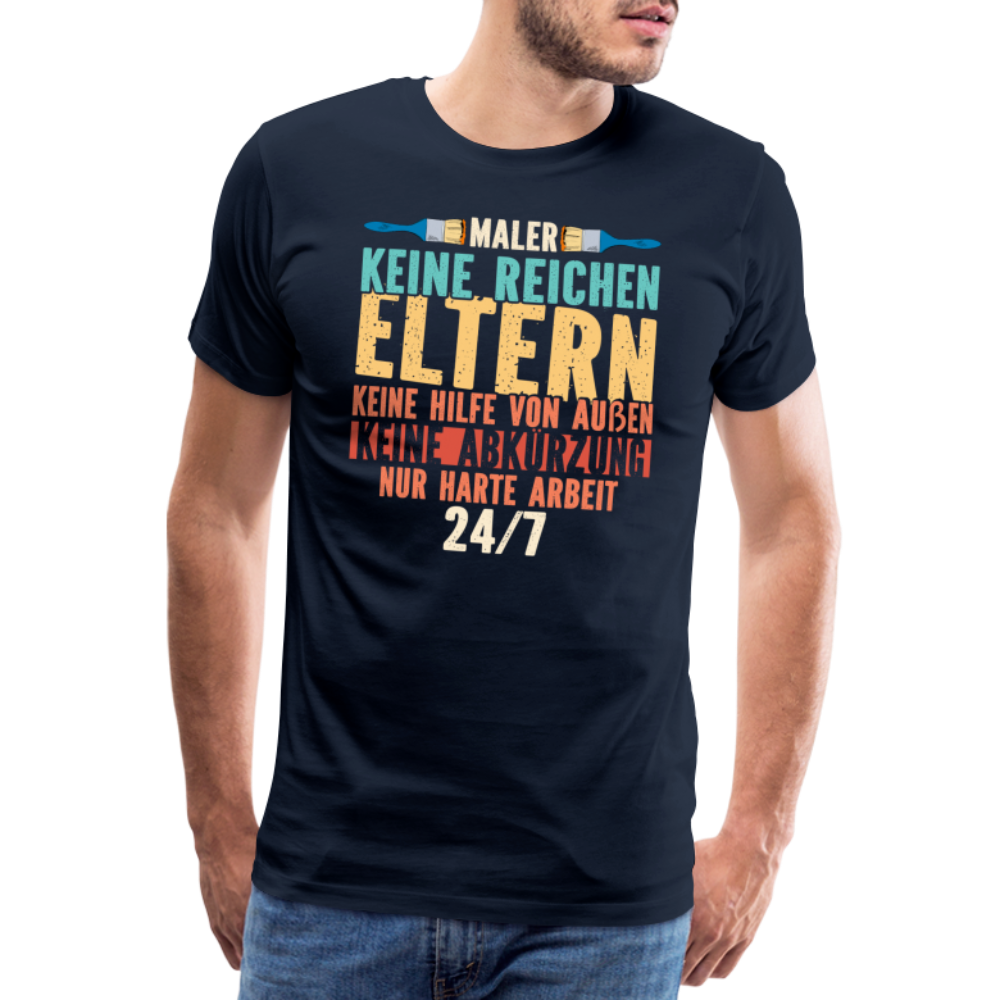Maler keine reichen Eltern lustiges Premium T-Shirt Herren - Navy