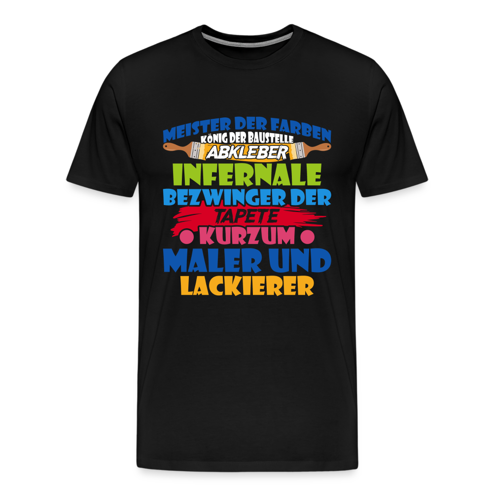 Maler Meister der Farben lustiges Premium T-Shirt Herren - Schwarz