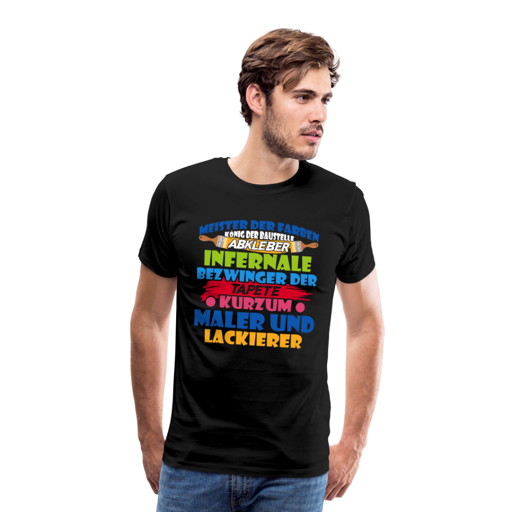 Maler Meister der Farben lustiges Premium T-Shirt Herren - Schwarz