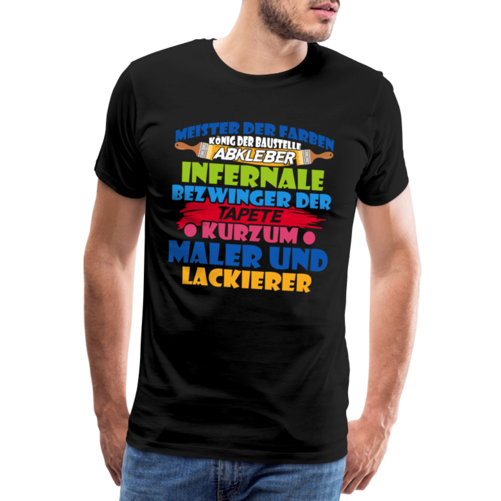 Maler Meister der Farben lustiges Premium T-Shirt Herren - Schwarz