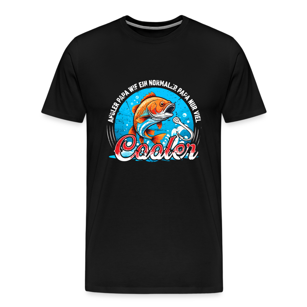 Angler Papa lustiges Premium T-Shirt Herren - Schwarz
