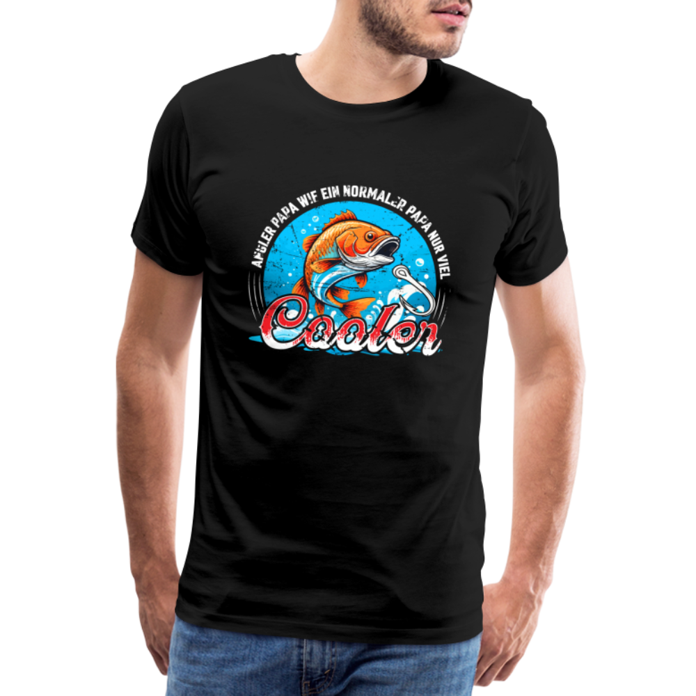 Angler Papa lustiges Premium T-Shirt Herren - Schwarz
