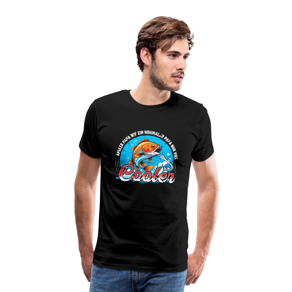 Angler Papa lustiges Premium T-Shirt Herren - Schwarz