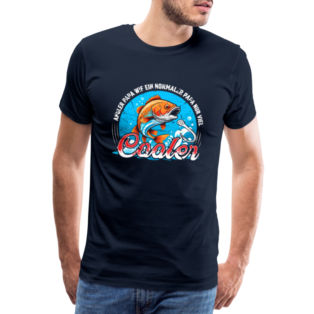 Angler Papa lustiges Premium T-Shirt Herren - Navy