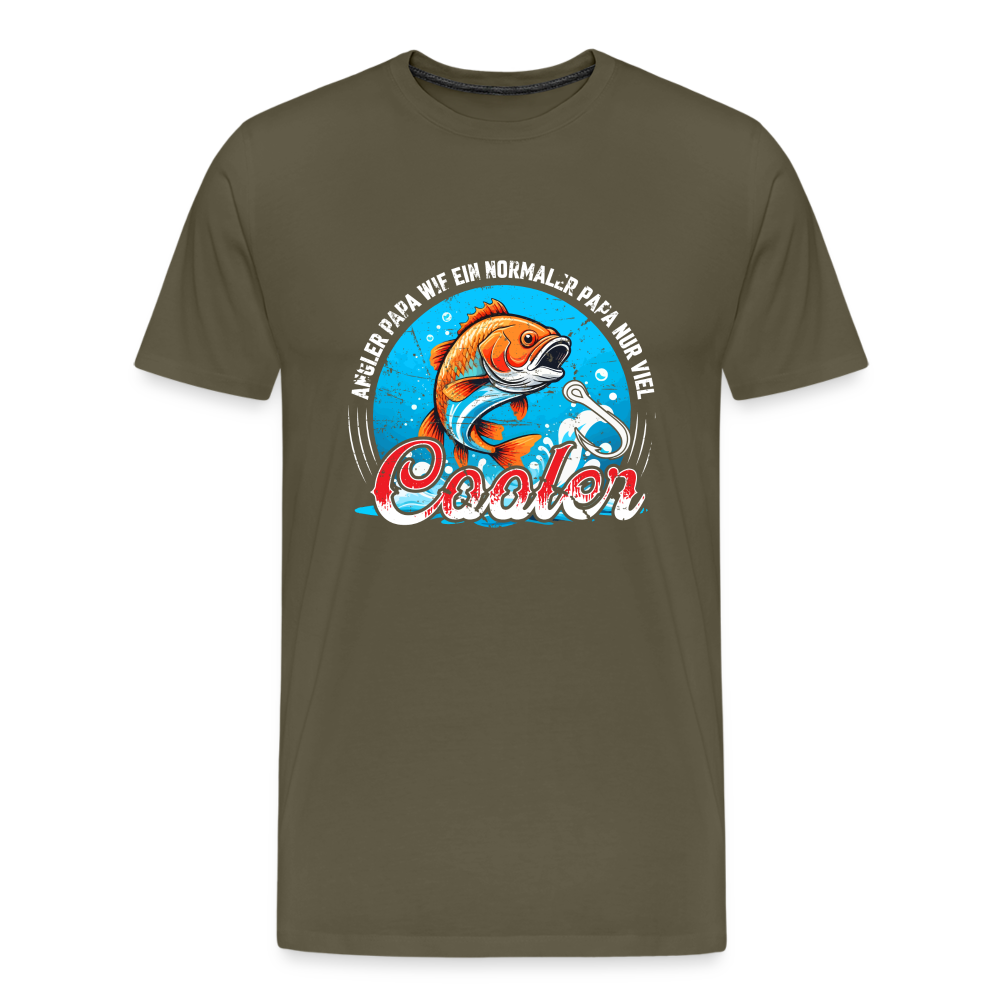 Angler Papa lustiges Premium T-Shirt Herren - Khaki