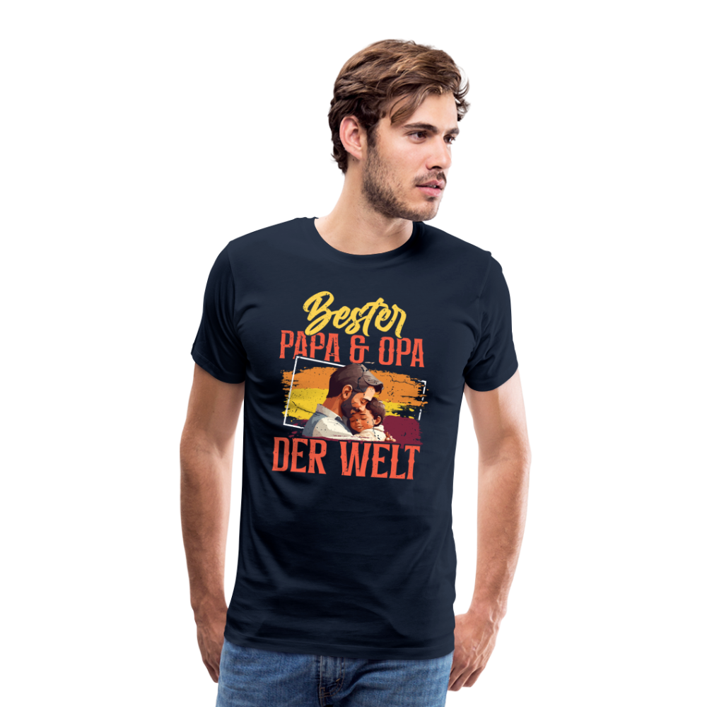 Bester Papa & Opa der Welt lustiges Premium T-Shirt Herren - Navy