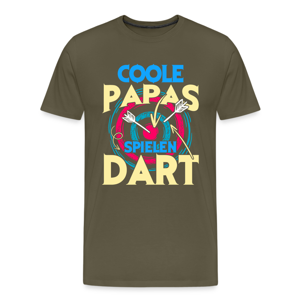 Coole Papas spielen Dart lustiges Premium T-Shirt Herren - Khaki
