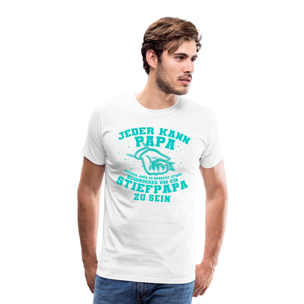 Stiefpapa lustiges Premium T-Shirt Herren - Weiß