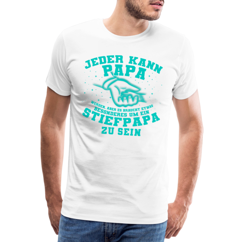 Stiefpapa lustiges Premium T-Shirt Herren - Weiß