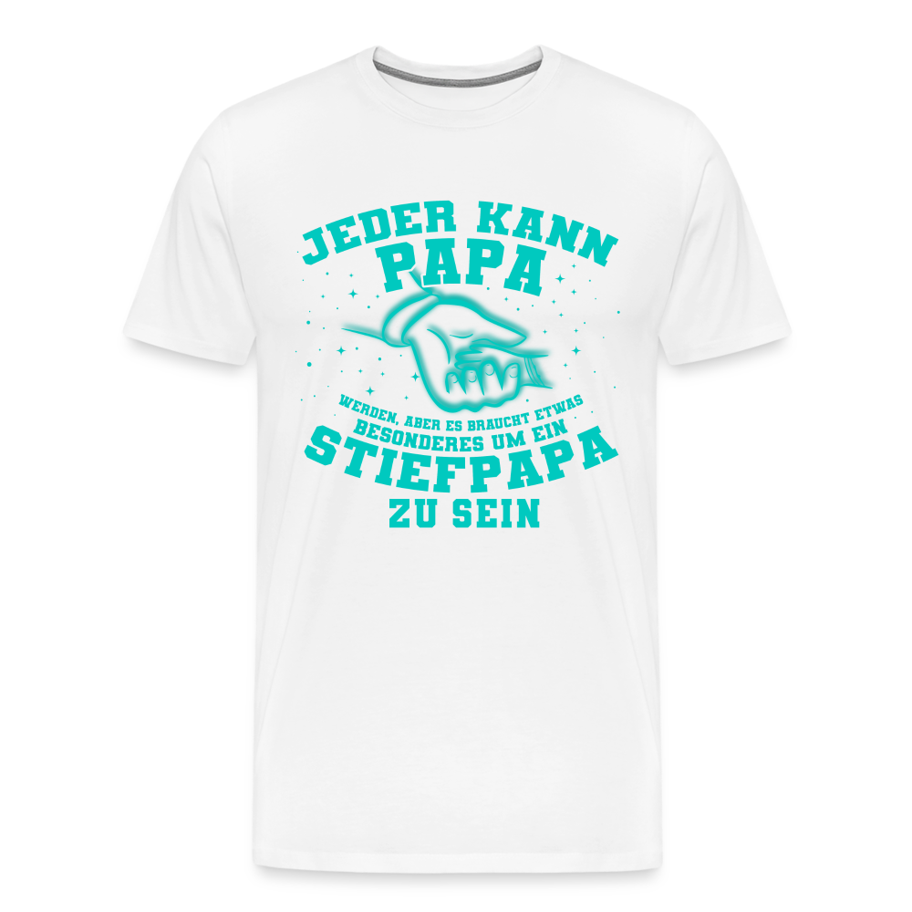 Stiefpapa lustiges Premium T-Shirt Herren - Weiß