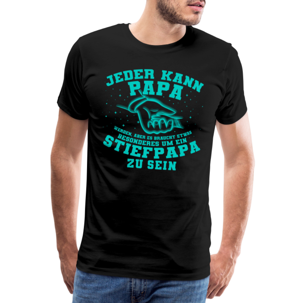 Stiefpapa lustiges Premium T-Shirt Herren - Schwarz