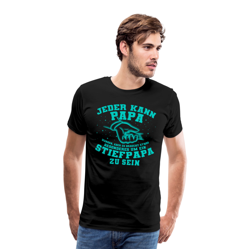 Stiefpapa lustiges Premium T-Shirt Herren - Schwarz