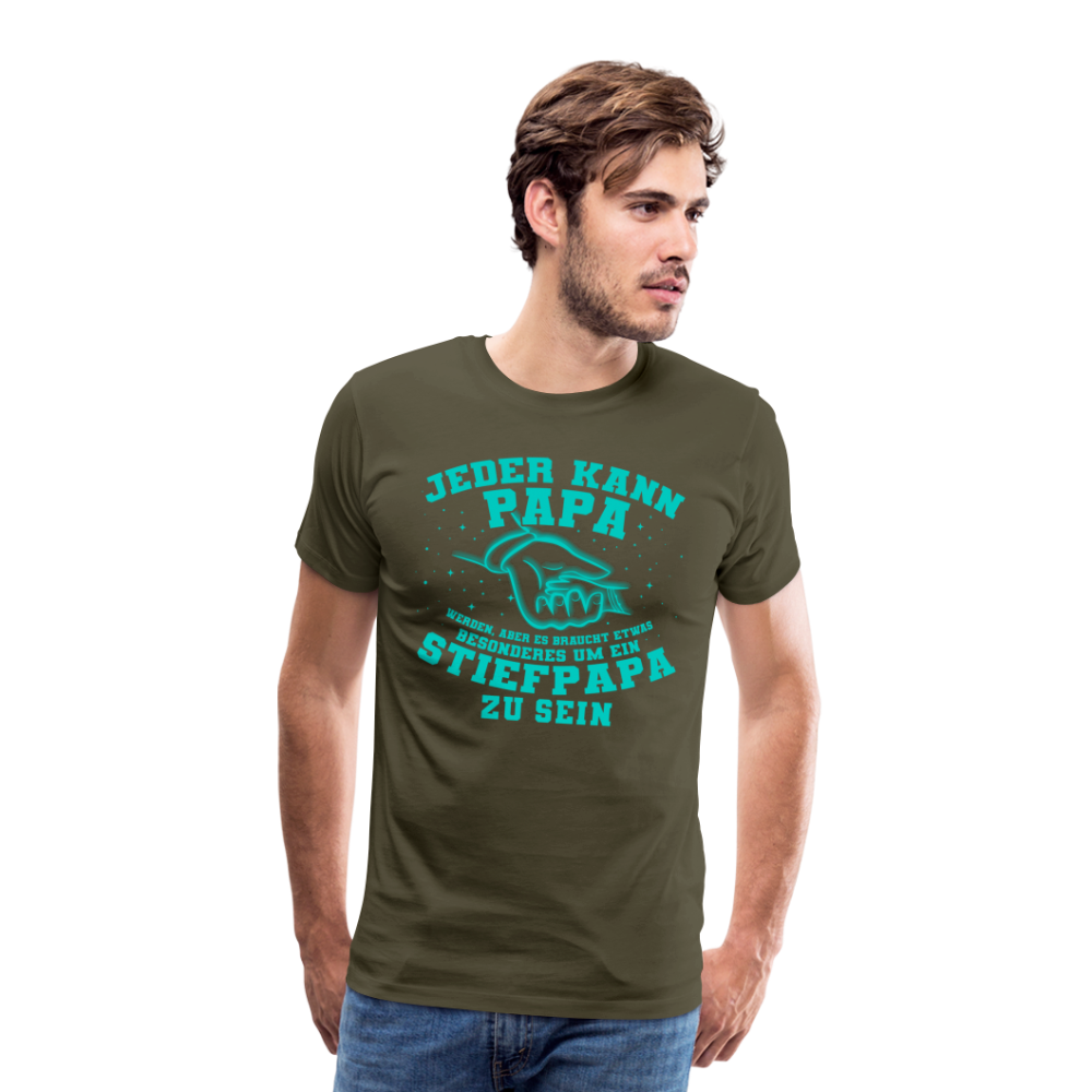 Stiefpapa lustiges Premium T-Shirt Herren - Khaki