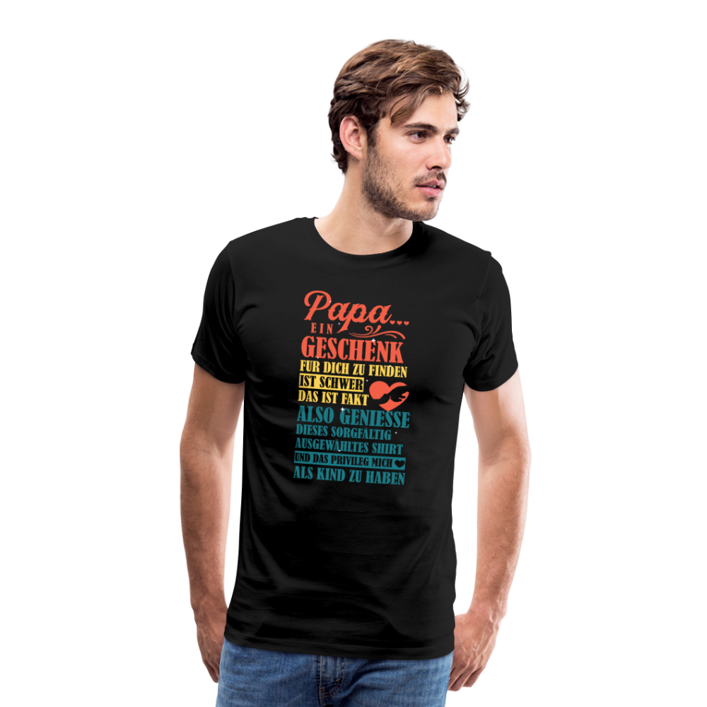 Papa ein Geschenk lustiges Premium T-Shirt Herren - Schwarz
