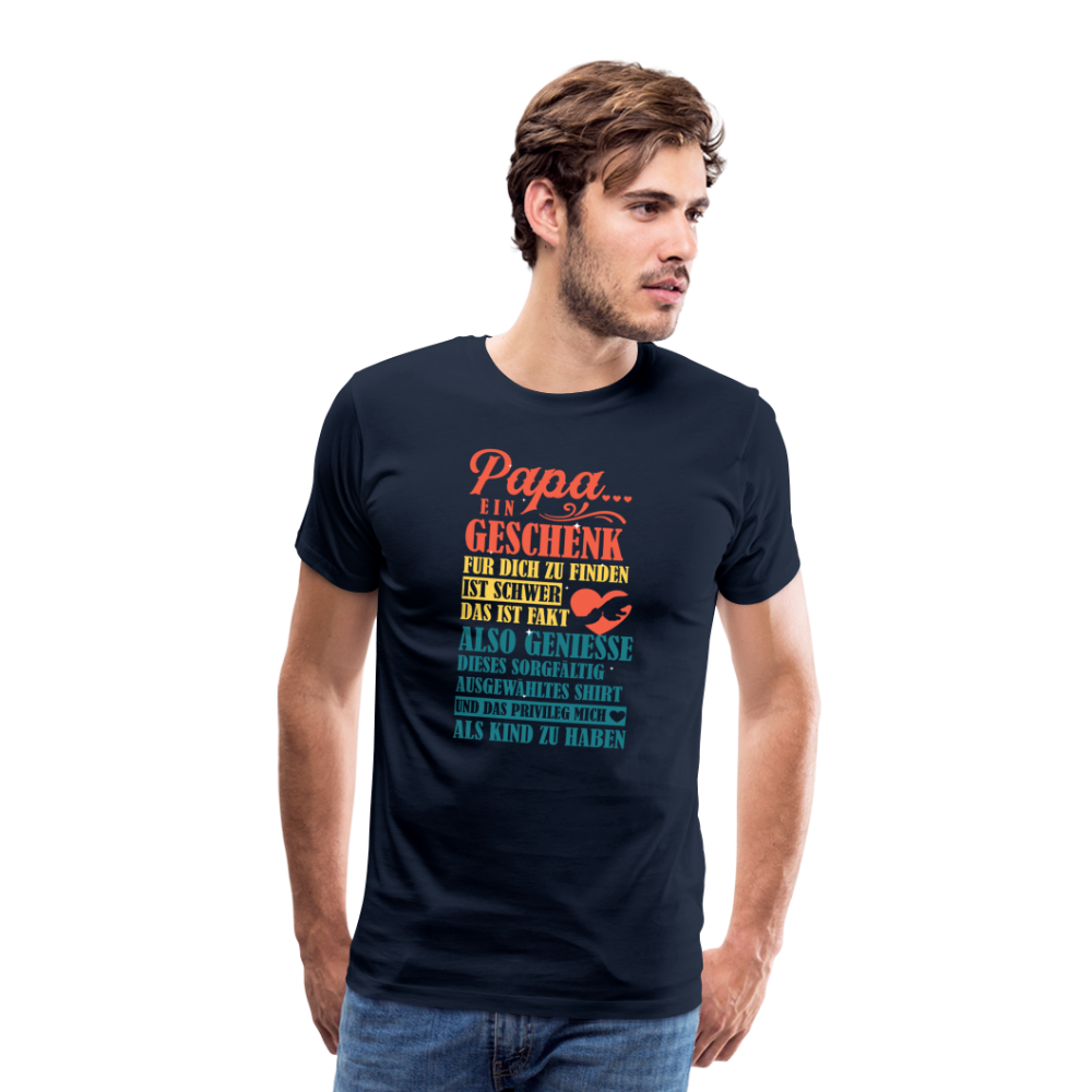 Papa ein Geschenk lustiges Premium T-Shirt Herren - Navy