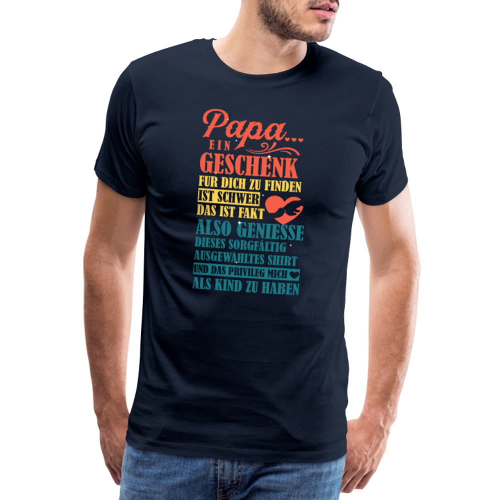 Papa ein Geschenk lustiges Premium T-Shirt Herren - Navy