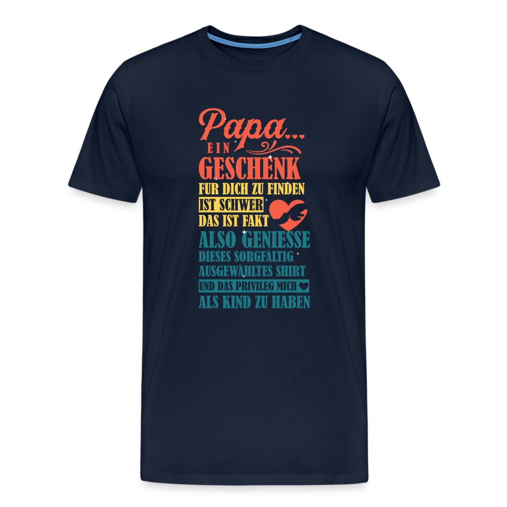 Papa ein Geschenk lustiges Premium T-Shirt Herren - Navy