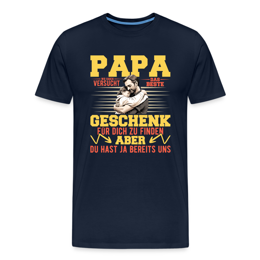 Papa bestes Geschenk lustiges Premium T-Shirt Herren - Navy