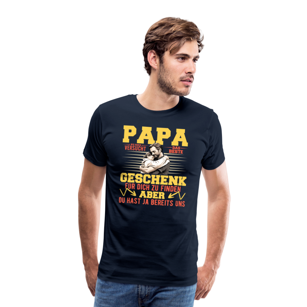 Papa bestes Geschenk lustiges Premium T-Shirt Herren - Navy