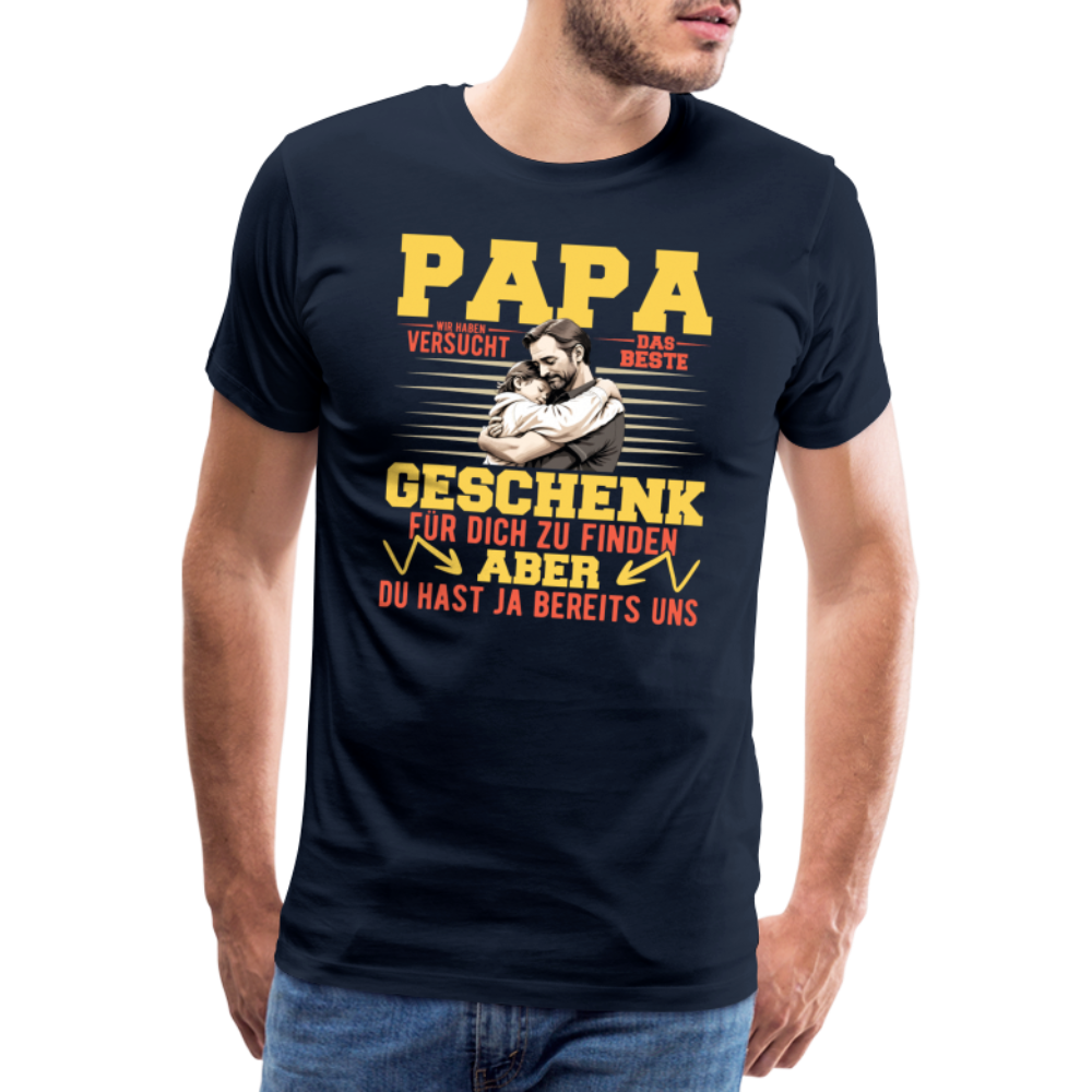 Papa bestes Geschenk lustiges Premium T-Shirt Herren - Navy