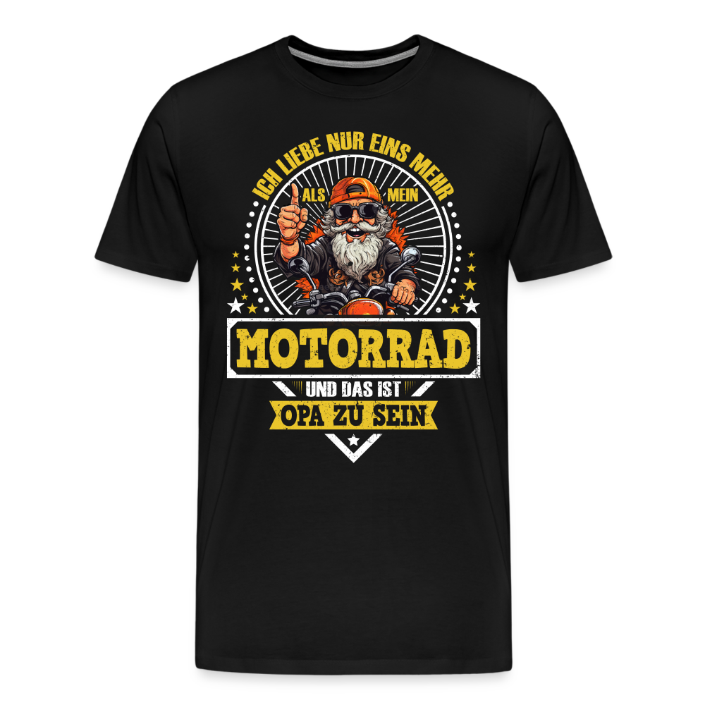 Motorrad Opa Liebe lustiges Trike Premium T-Shirt Herren - Schwarz