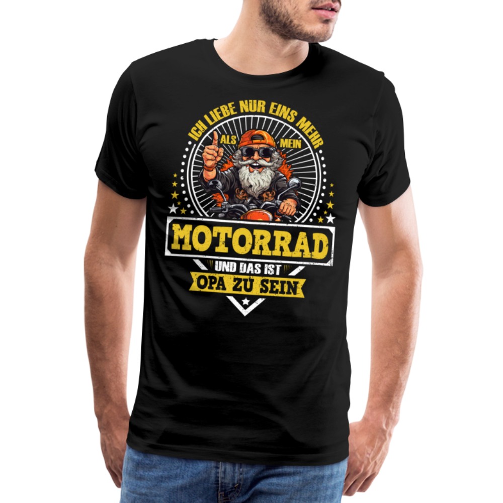 Motorrad Opa Liebe lustiges Trike Premium T-Shirt Herren - Schwarz