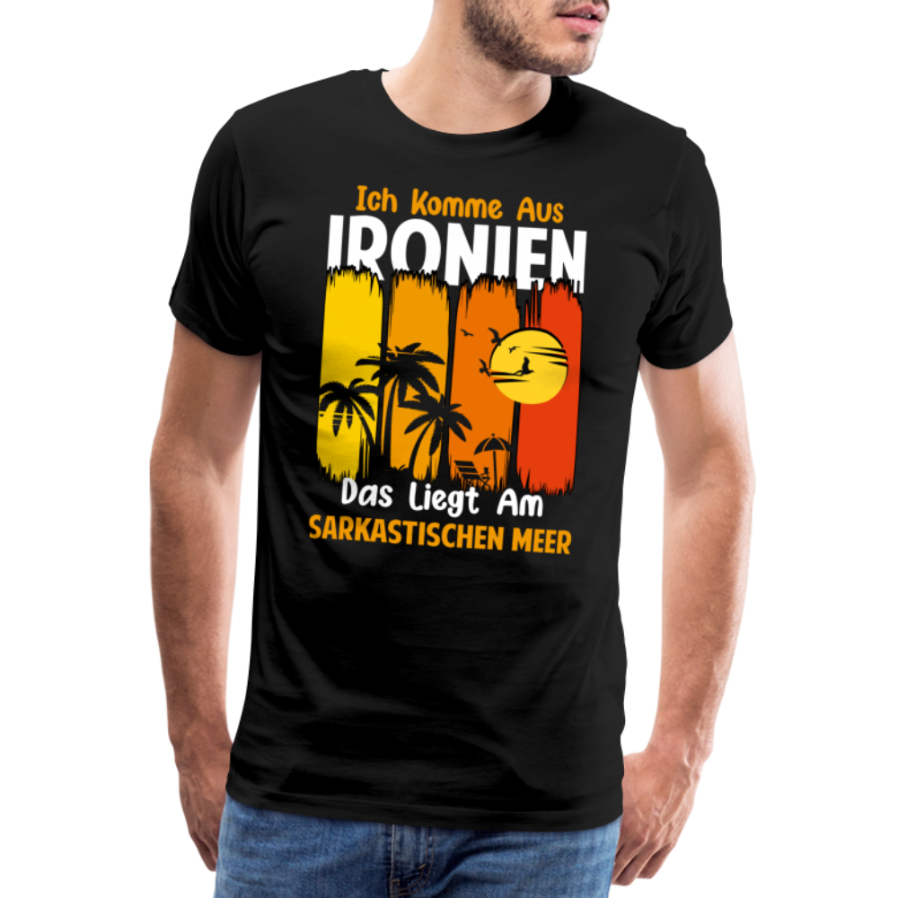 Ironien sarkastisches Meer lustiges Premium T-Shirt Herren - Schwarz