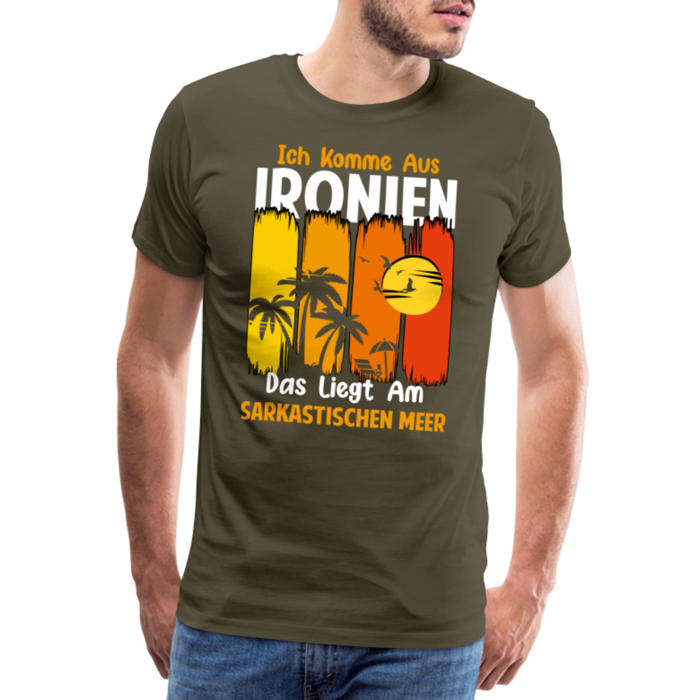 Ironien sarkastisches Meer lustiges Premium T-Shirt Herren - Khaki