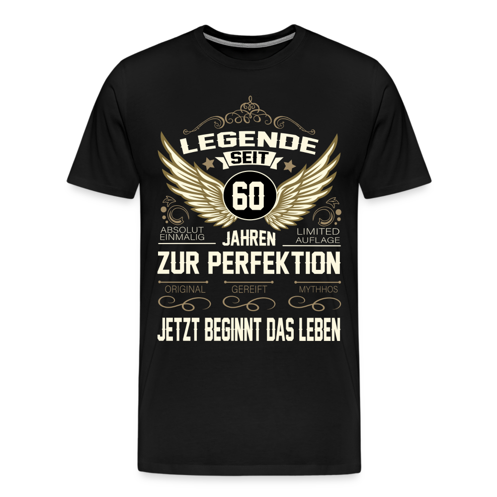 Legende seit 60 Jahren Geburtstag lustiges Premium T-Shirt Herren - Schwarz