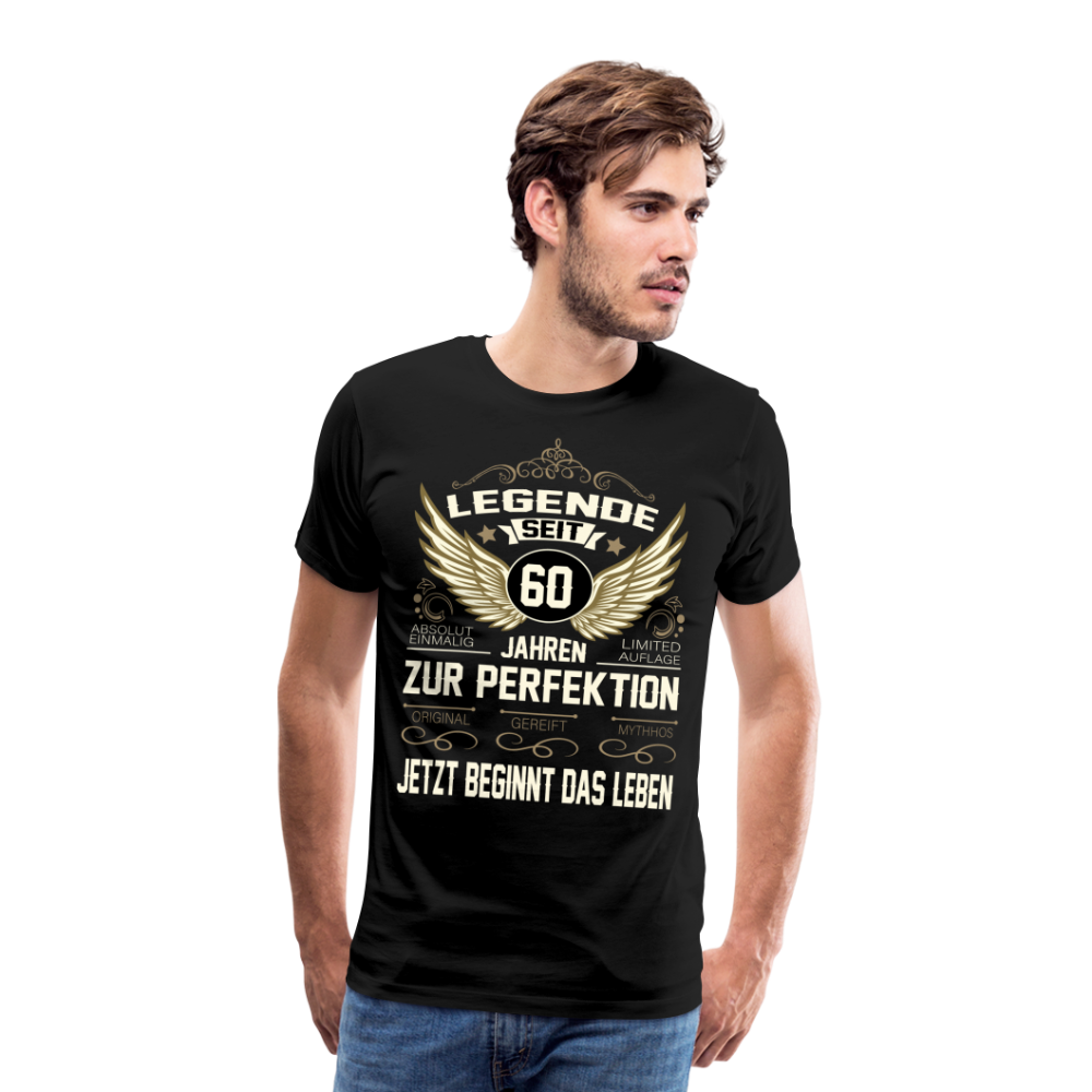 Legende seit 60 Jahren Geburtstag lustiges Premium T-Shirt Herren - Schwarz