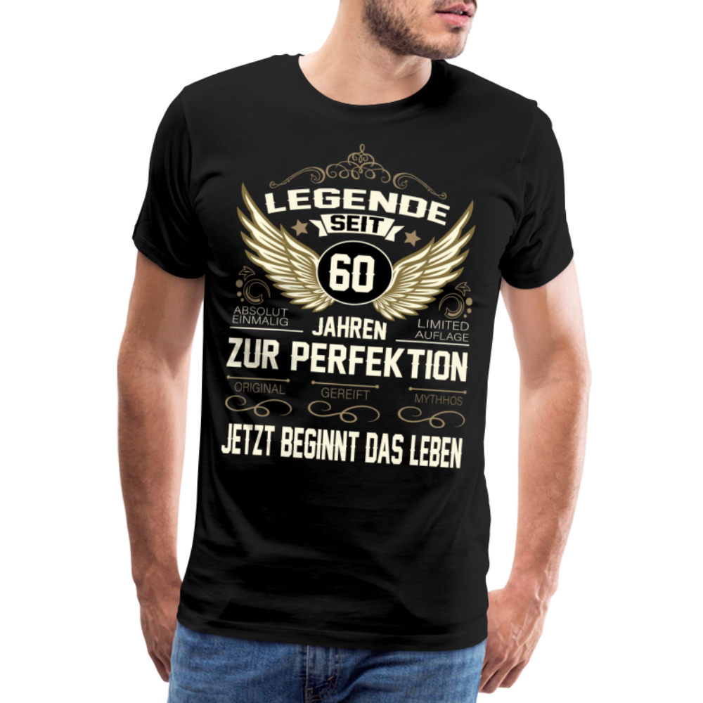 Legende seit 60 Jahren Geburtstag lustiges Premium T-Shirt Herren - Schwarz