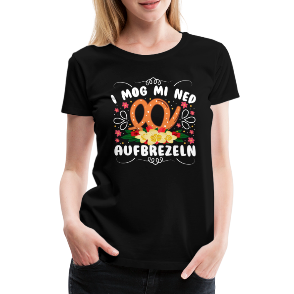 i mog mi ned aufbrezeln Oktoberfest lustiges Premium T-Shirt Damen - Schwarz