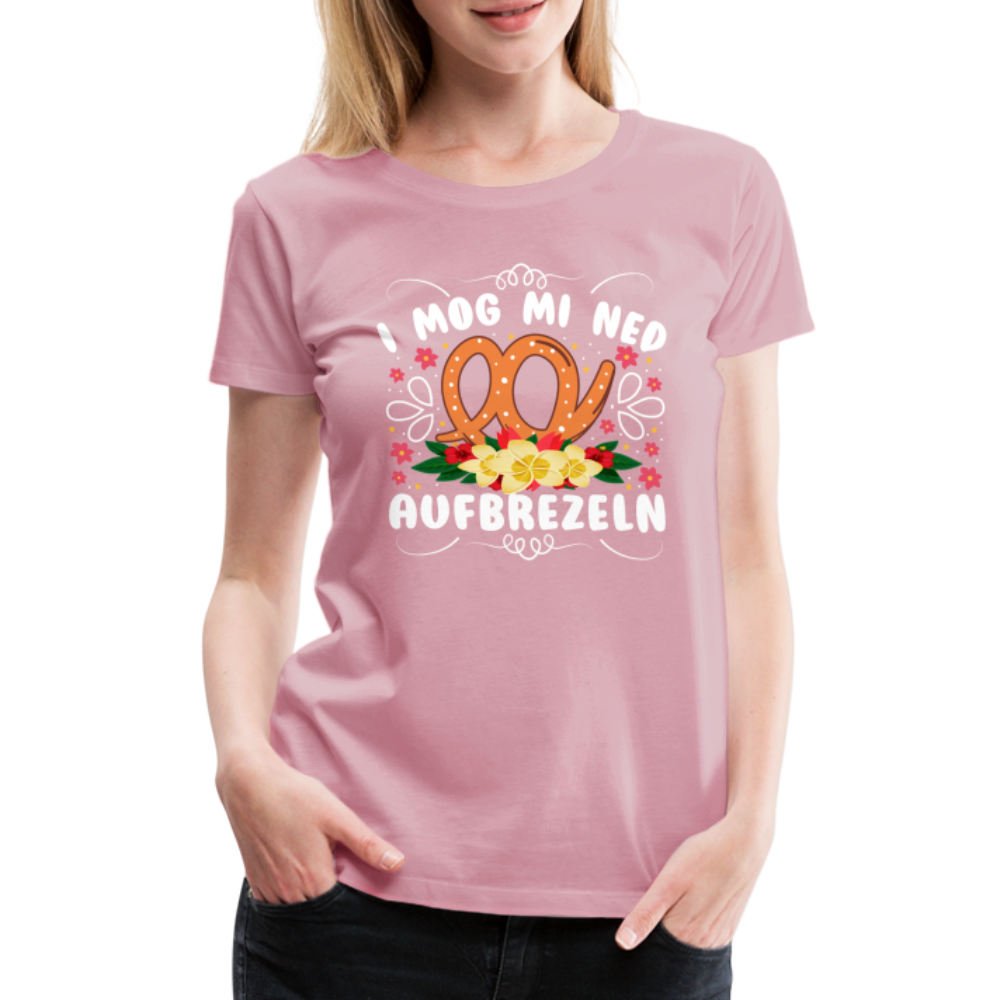 i mog mi ned aufbrezeln Oktoberfest lustiges Premium T-Shirt Damen - Hellrosa